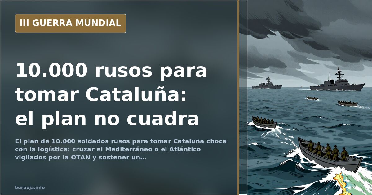 El plan de los 10.000 rusos para tomar Cataluña: ni barcos ni aviones