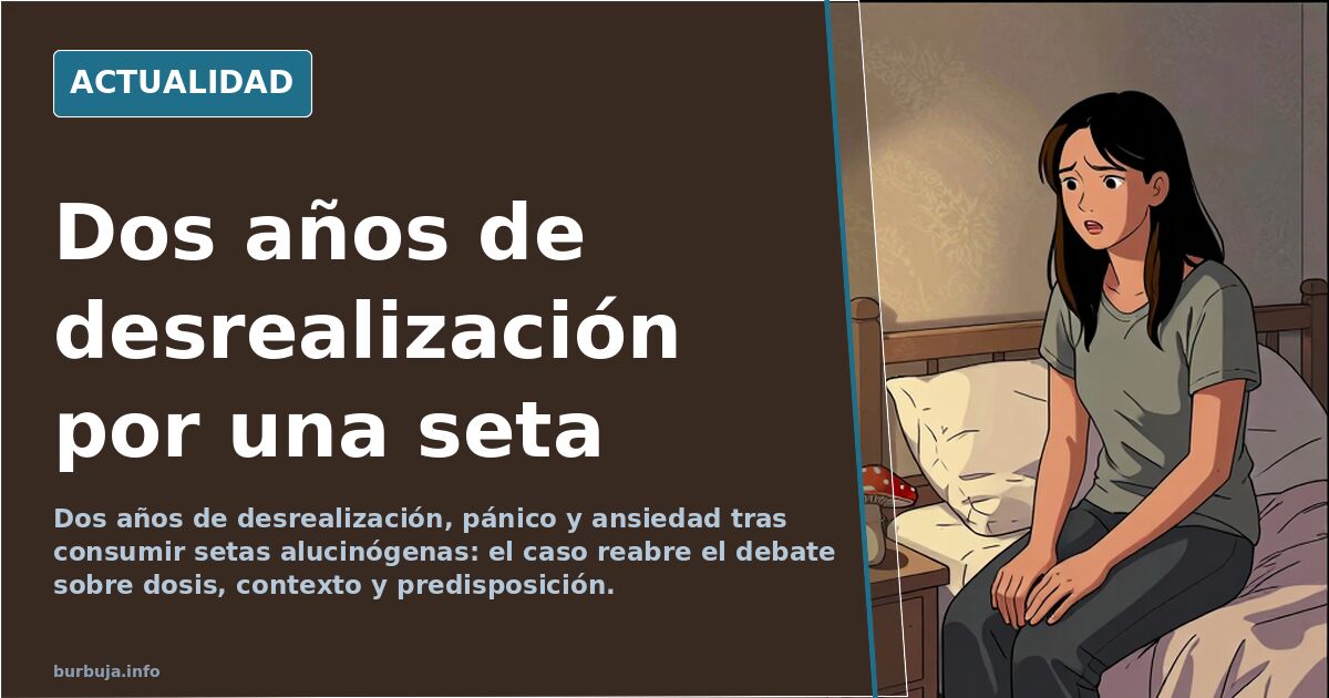 Dos años de desrealización tras comer setas alucinógenas
