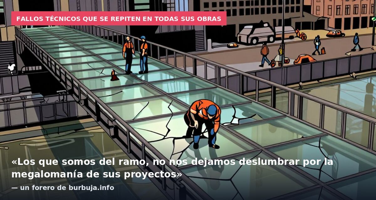 Fallos técnicos que se repiten en todas sus obras: «Los que somos del ramo, no nos dejamos deslumbrar por la megalomanía de sus proyectos» — un forero de burbuja.info