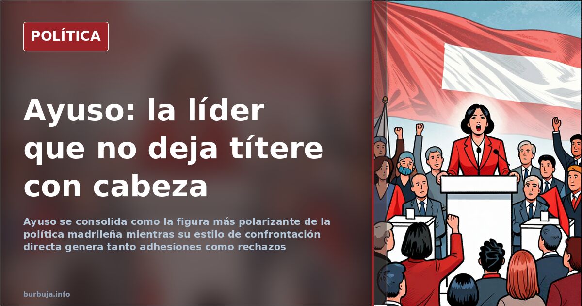 Ayuso's Polarizing Style Erodes Madrid Political Narrative
