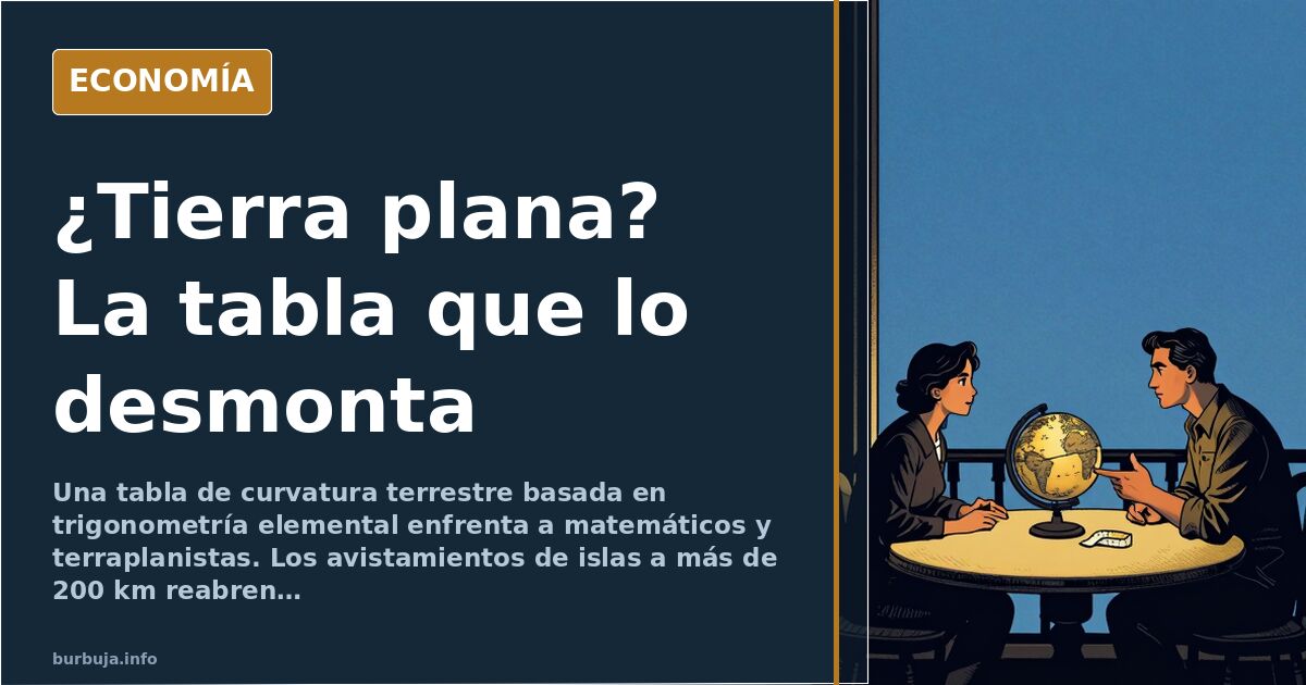La tabla de curvatura terrestre que enfrenta a matemáticos y terraplanistas