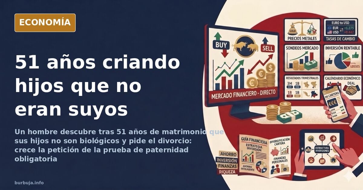 Hombre mayor frente a fotografías familiares sobre una mesa, escena sobre la prueba de paternidad y el divorcio