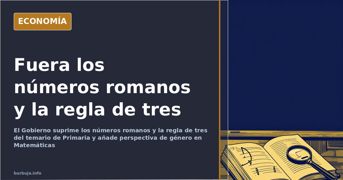 Números romanos y regla de tres salen del temario de Primaria