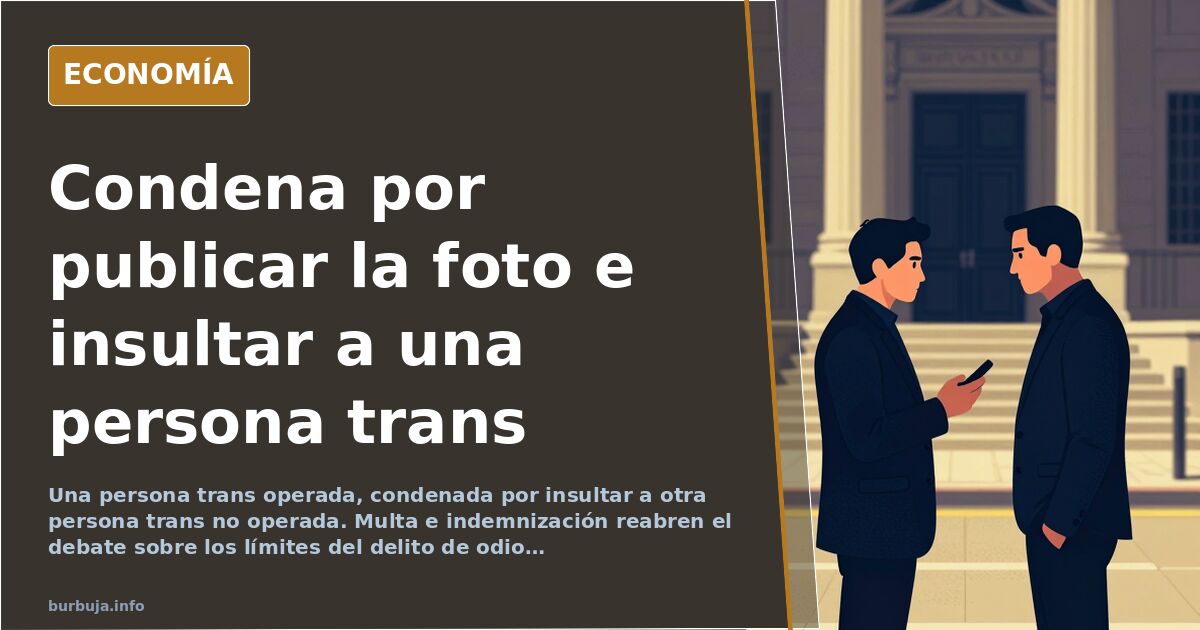 Condenada por publicar la foto e insultar a una persona trans