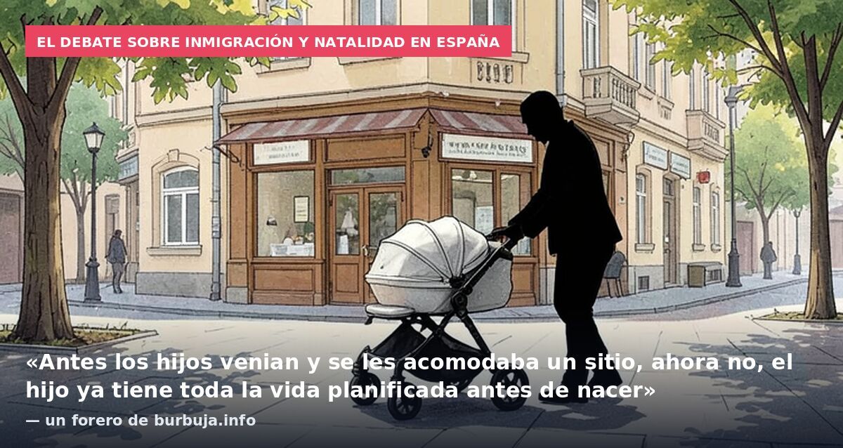 El debate sobre inmigración y natalidad en España: «Antes los hijos venian y se les acomodaba un sitio, ahora no, el hijo ya tiene toda la vida planificada antes de nacer» — un forero de burbuja.info