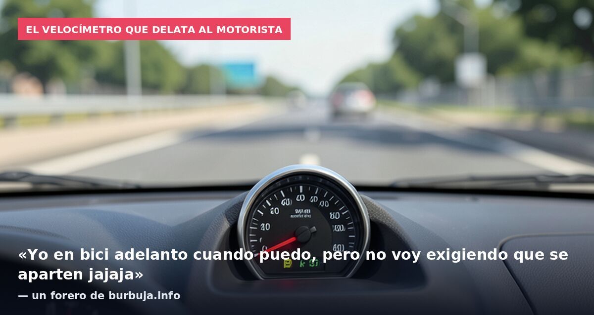 El velocímetro que delata al motorista: «Yo en bici adelanto cuando puedo, pero no voy exigiendo que se aparten jajaja» — un forero de burbuja.info
