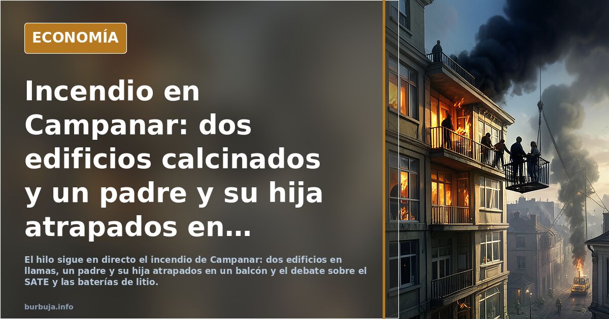 Incendio en Campanar: dos edificios calcinados y un padre y su hija atrapados en un balcón