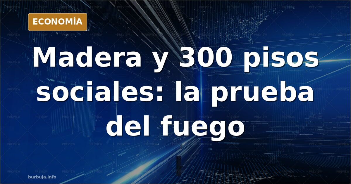 Edificio de viviendas sociales con estructura de madera, pasarela exterior orientada a sur y placas fotovoltaicas en la cubie