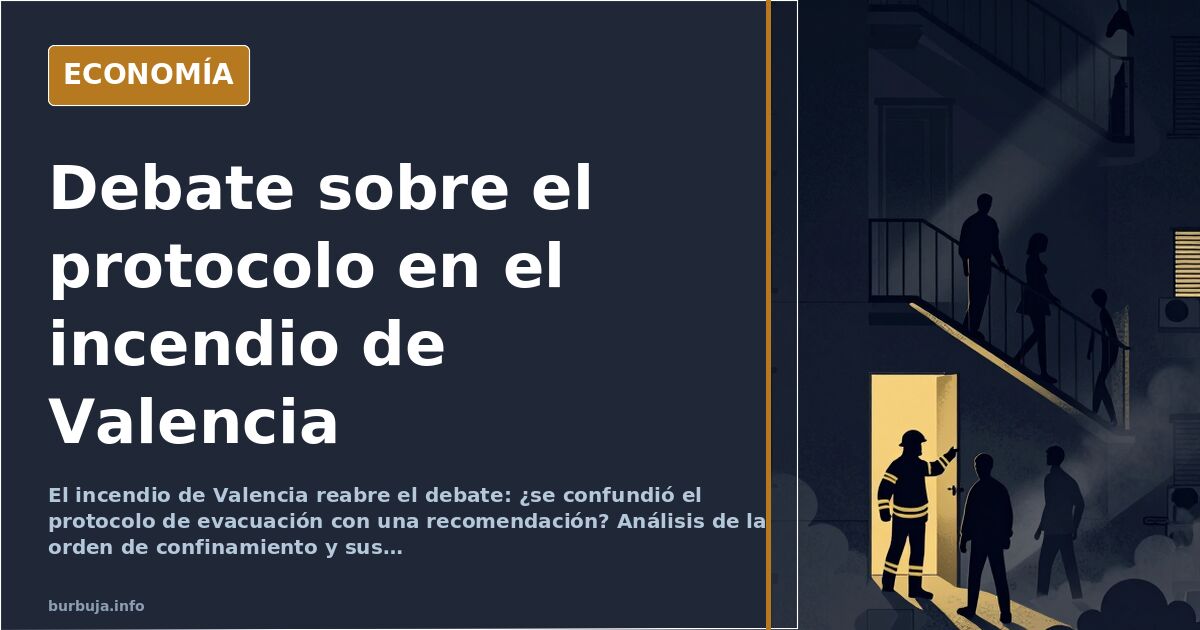 Fachada calcinada de un edificio residencial con escaleras de evacuación visibles y humo saliendo de las plantas superiores