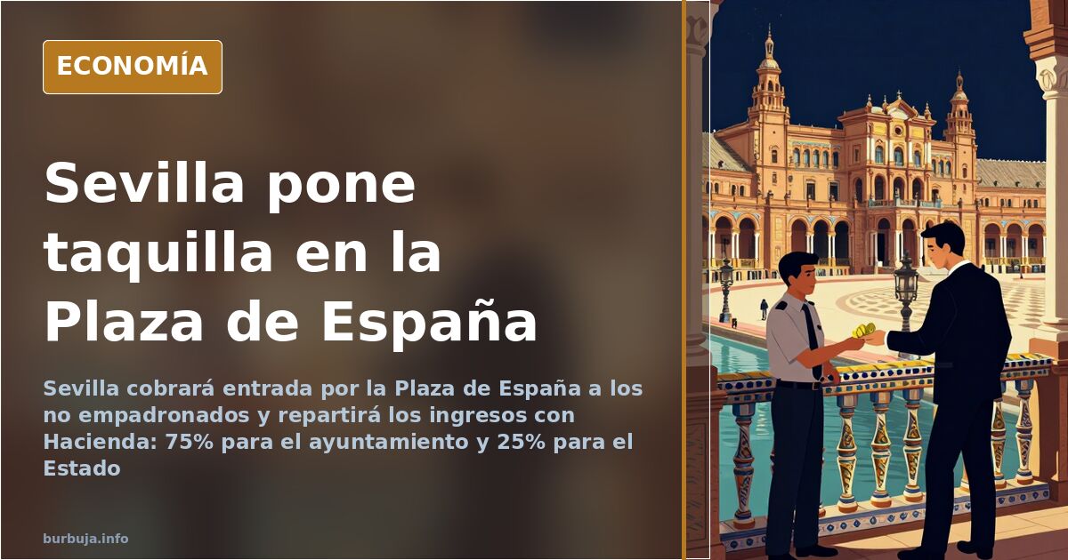 Sevilla cobrará la Plaza de España: gratis para empadronados