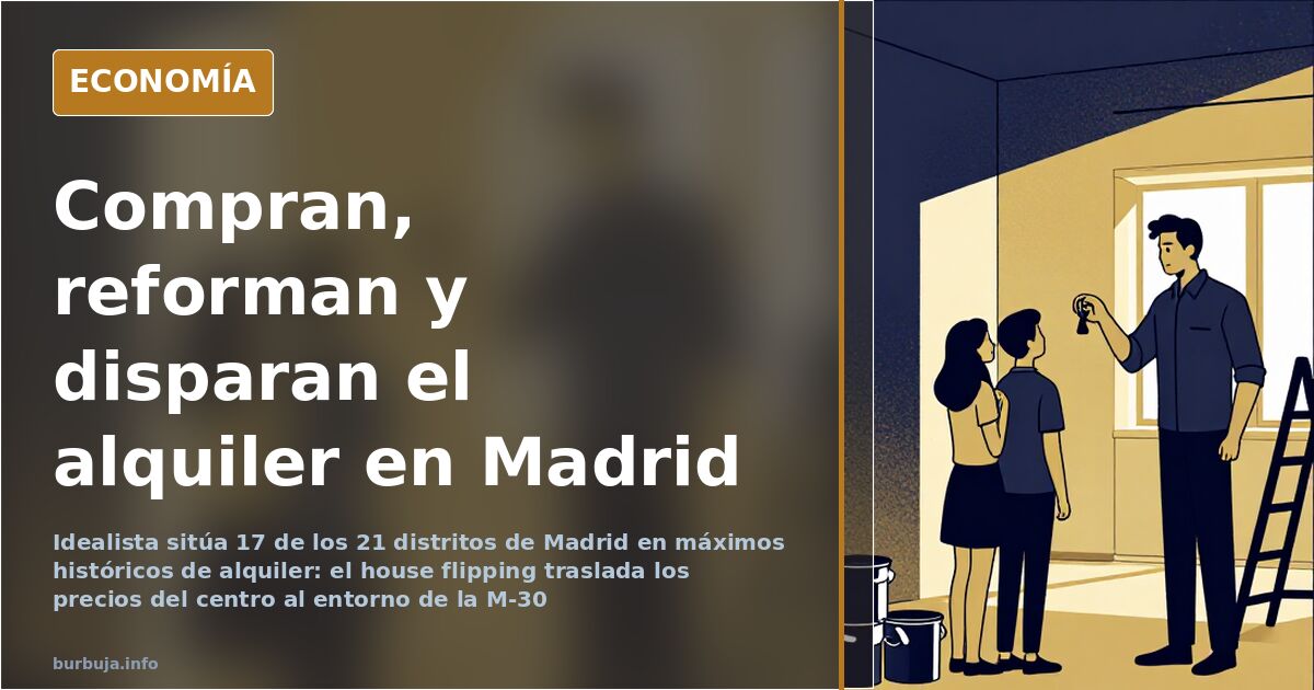 Bloques de vivienda en la periferia de Madrid con los precios del alquiler disparados por el house flipping