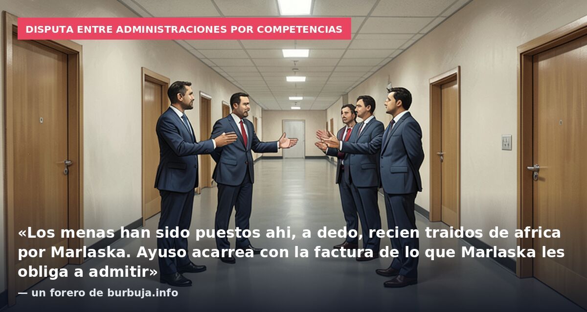 Disputa entre administraciones por competencias: «Los menas han sido puestos ahi, a dedo, recien traidos de africa por Marlaska. Ayuso acarrea con la factura de lo que Marlaska les obliga a admitir» — un forero de burbuja.info