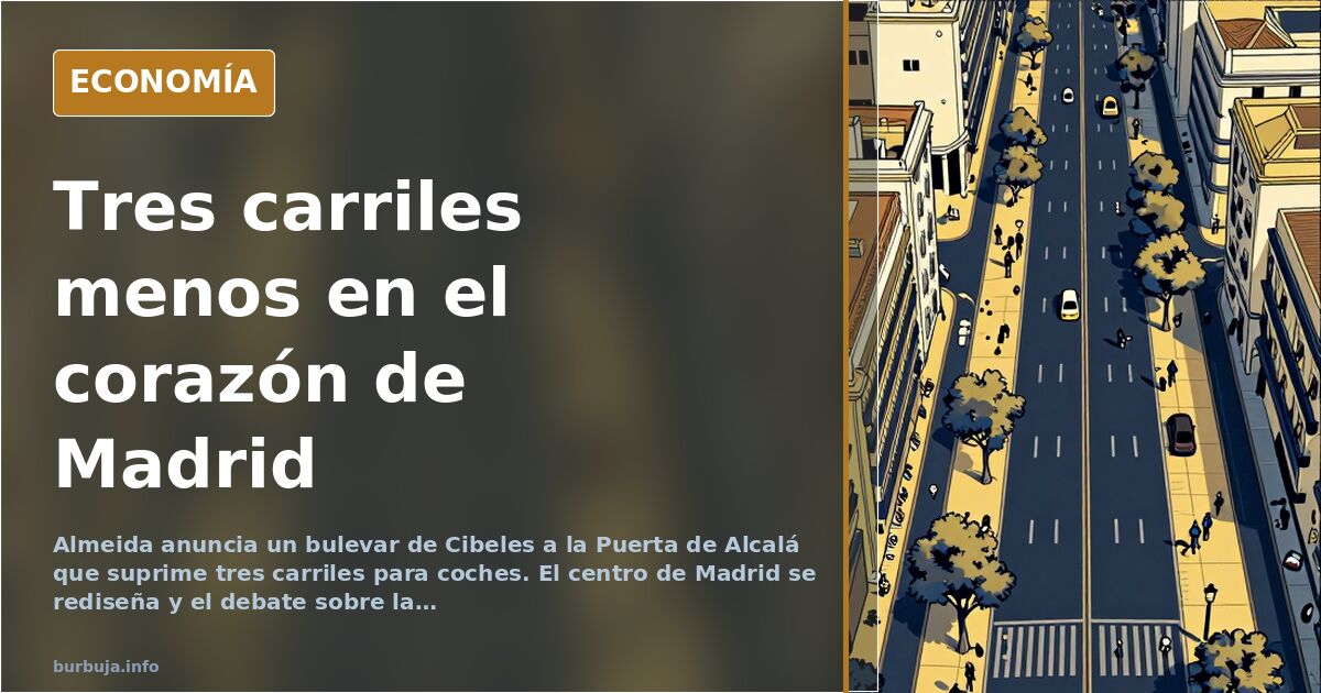 Almeida anuncia un bulevar de Cibeles a la Puerta de Alcalá