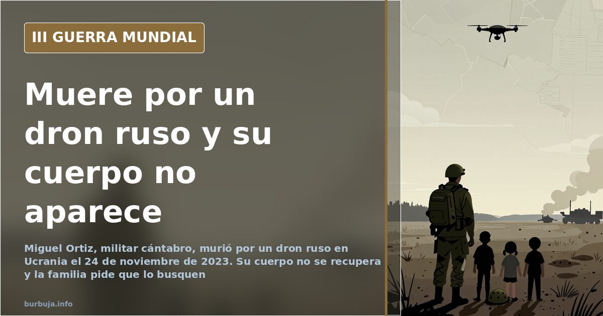 Mapa de Ucrania con siluetas de equipo militar y humo lejano, ilustración del soldado español desaparecido en Ucrania