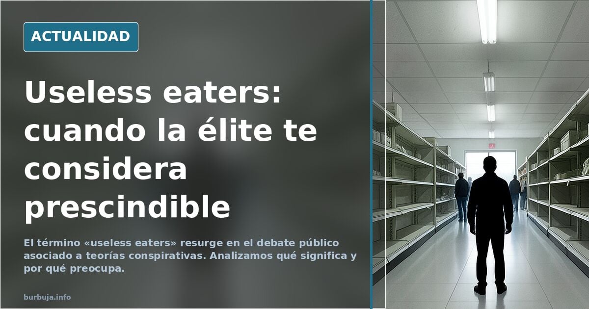 Ilustración editorial de una mesa de élite global con figuras poderosas decidiendo el futuro de la población