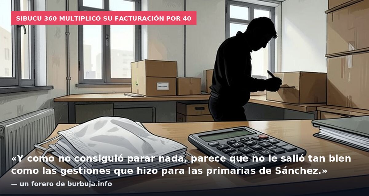 Sibucu 360 multiplicó su facturación por 40: «Y como no consiguió parar nada, parece que no le salió tan bien como las gestiones que hizo para las primarias de Sánchez.» — un forero de burbuja.info