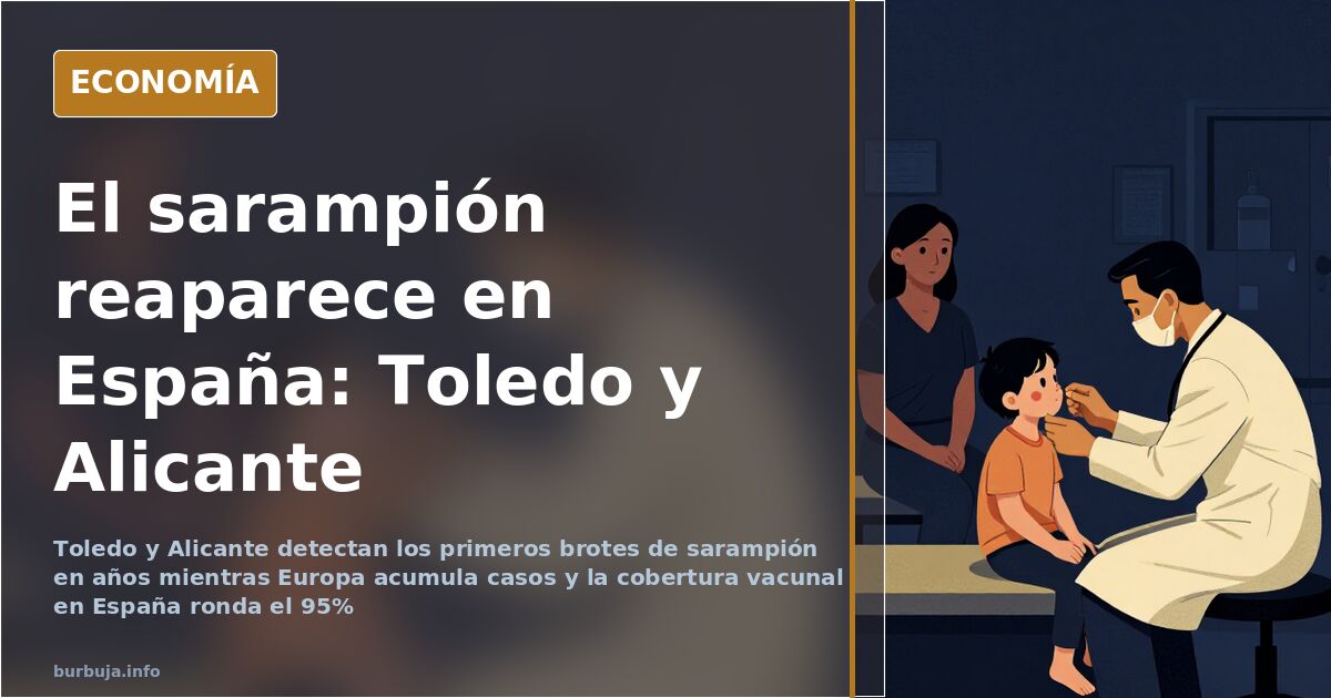Sarampión: brotes en Toledo y Alicante con la vacunación al 95%