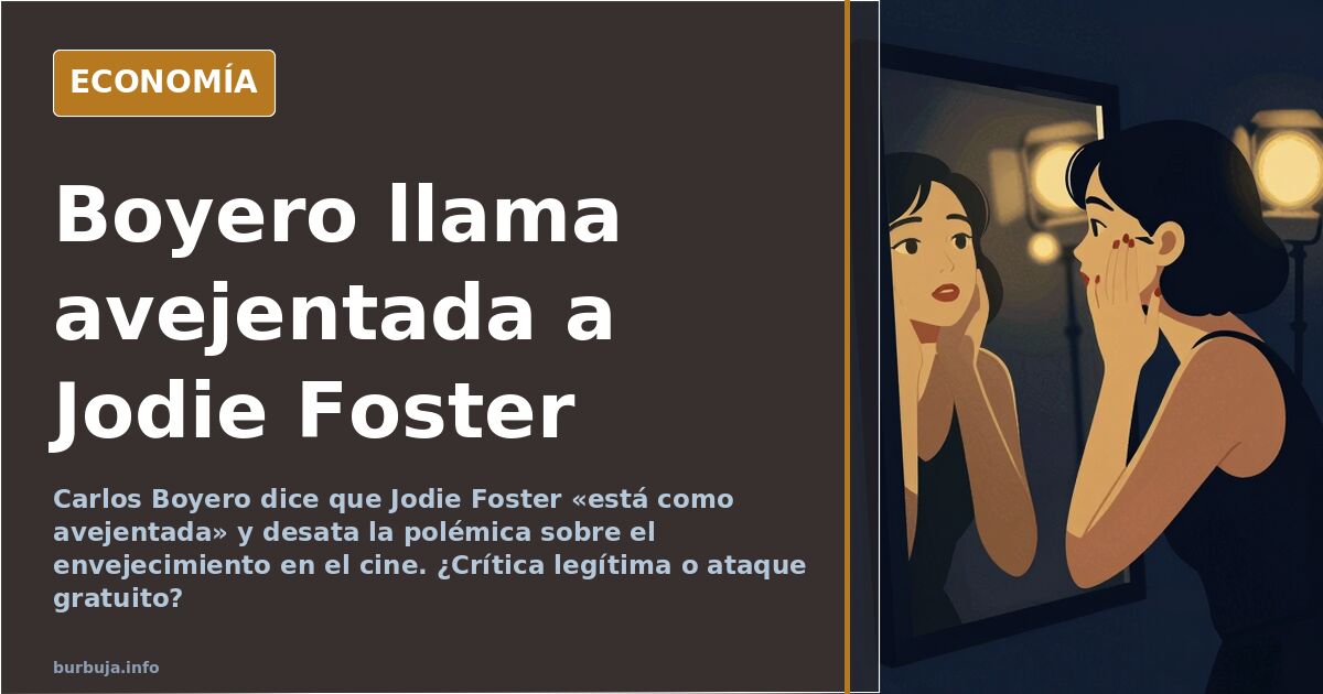 Boyero llama «avejentada» a Jodie Foster y desata la polémica