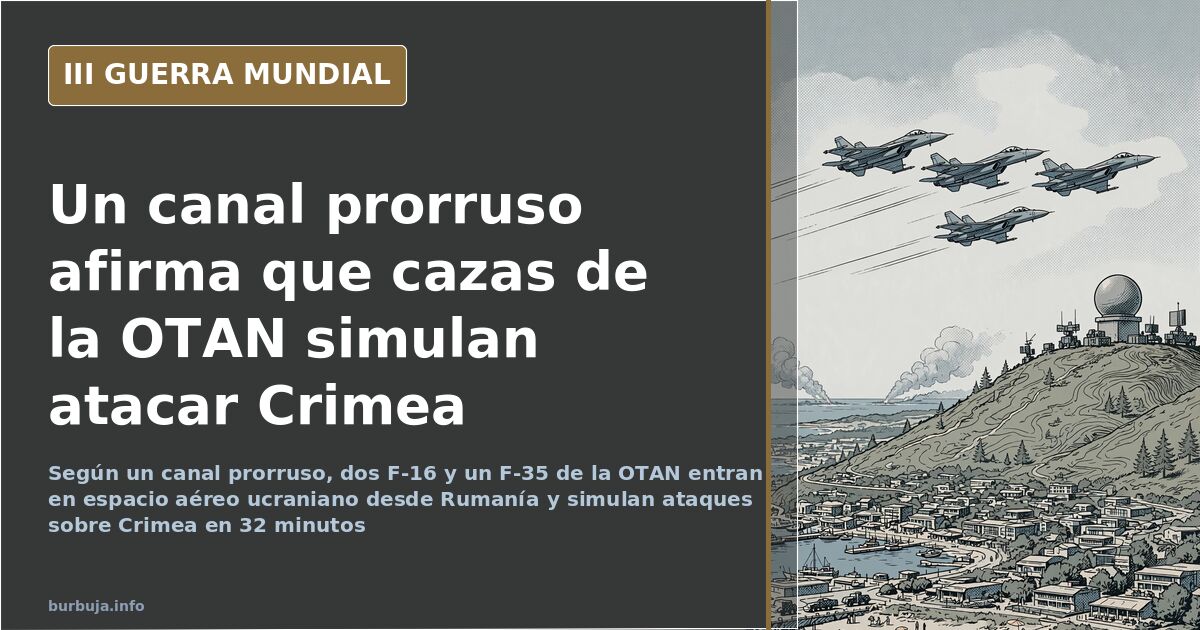 «Cazas de la OTAN sobrevolaron Ucrania, según un canal prorruso»