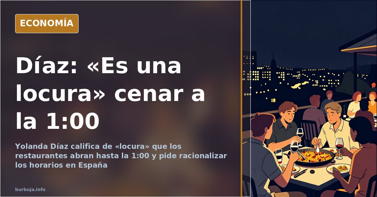 Terraza de un restaurante español con las luces encendidas pasada la medianoche, escena del debate sobre los horarios de host