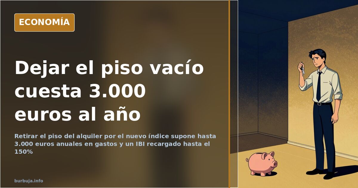 Dejar el piso vacío cuesta hasta 3.000 euros al año