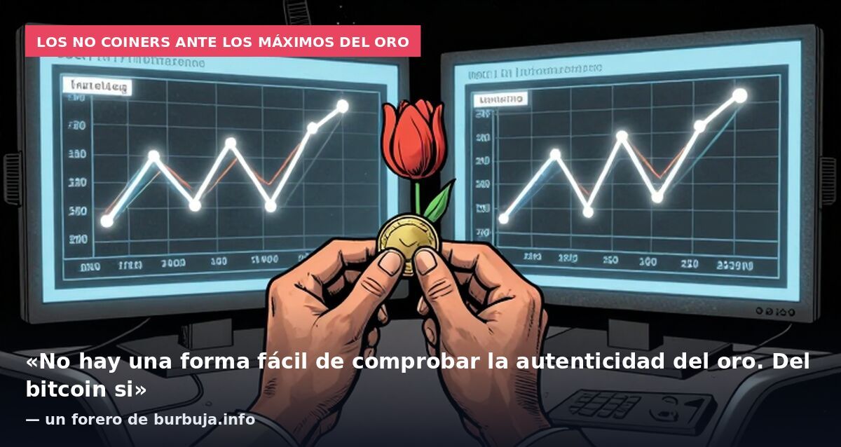 Los no coiners ante los máximos del oro: «No hay una forma fácil de comprobar la autenticidad del oro. Del bitcoin si» — un forero de burbuja.info