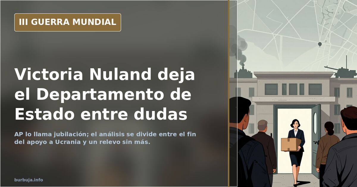 Nuland deja el Departamento de Estado: dimisión o jubilación
