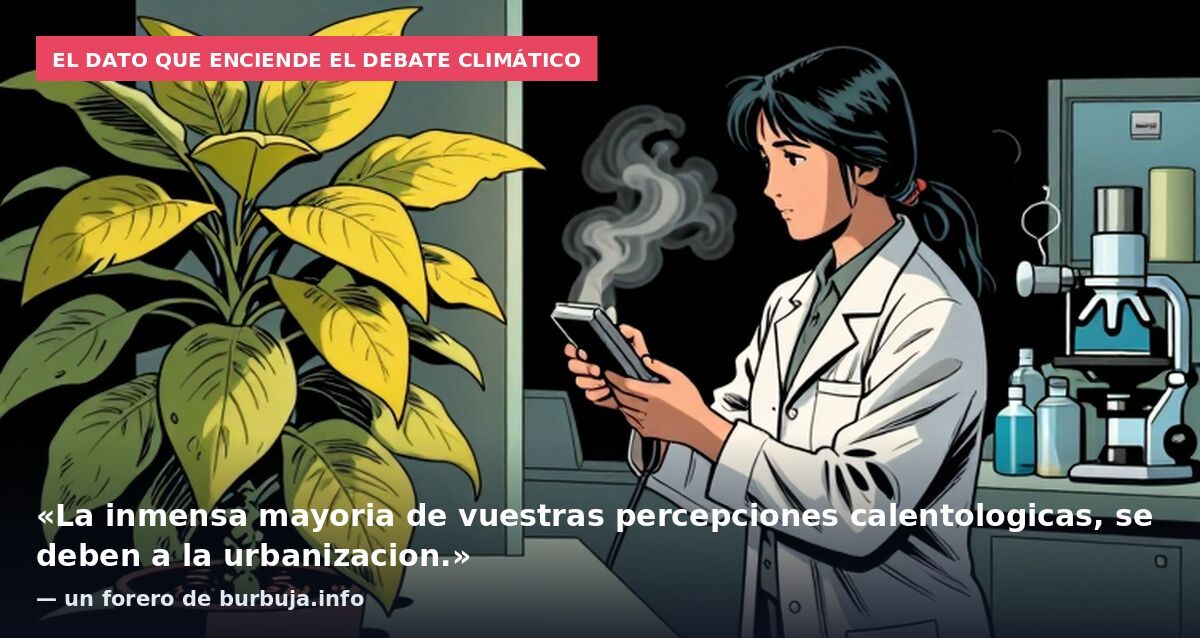 El dato que enciende el debate climático: «La inmensa mayoria de vuestras percepciones calentologicas, se deben a la urbanizacion.» — un forero de burbuja.info