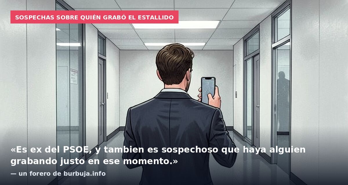 Sospechas sobre quién grabó el estallido: «Es ex del PSOE, y tambien es sospechoso que haya alguien grabando justo en ese momento.» — un forero de burbuja.info