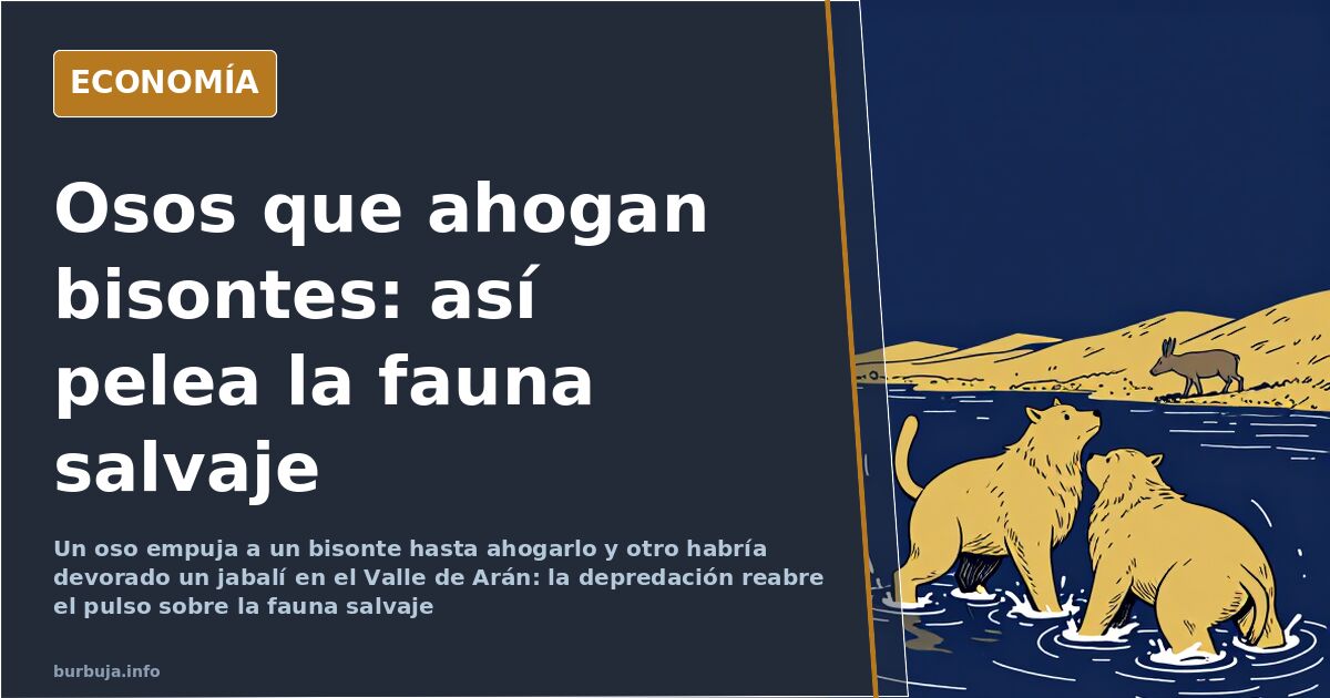 El oso que ahoga a un bisonte: la fauna salvaje que no es Disney