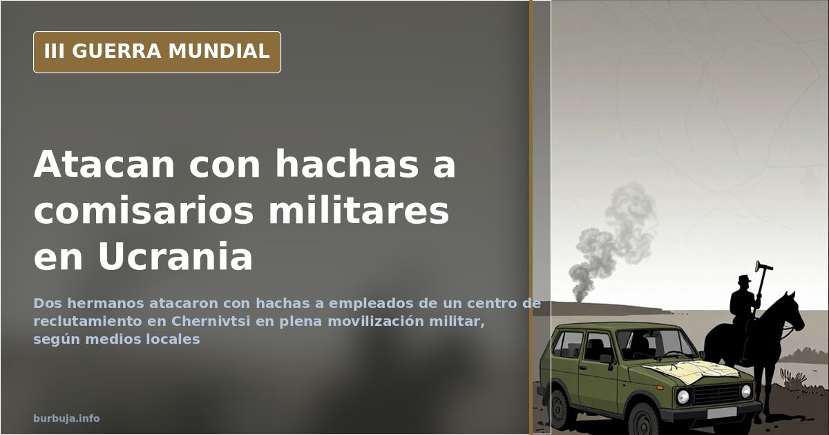 Dos hermanos atacan con hachas a reclutadores en Ucrania