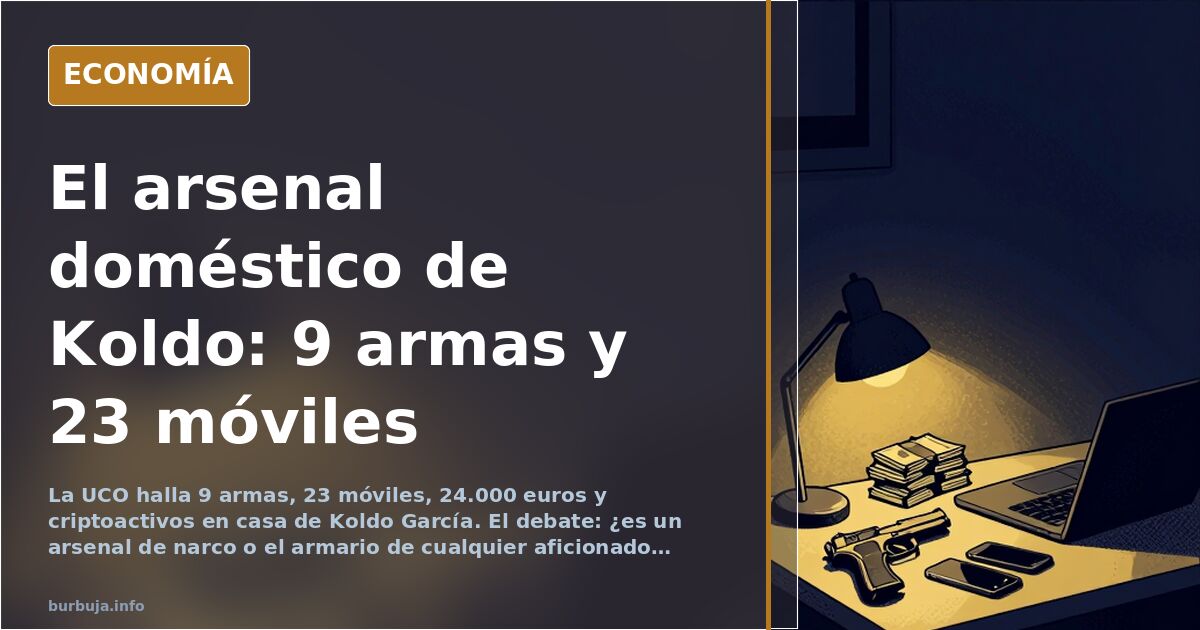 Koldo: 9 armas, 23 móviles y 24.000 euros en casa