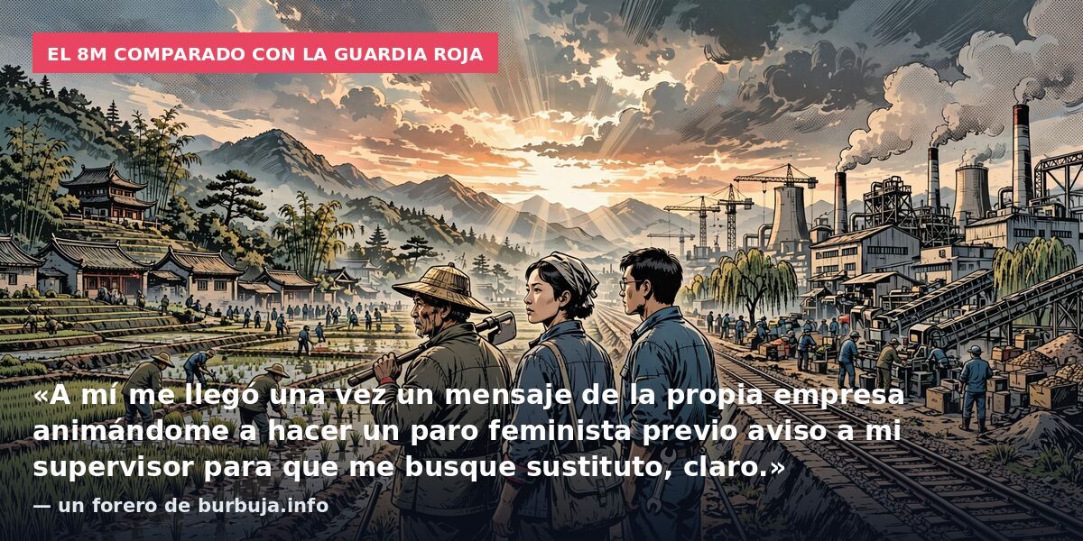 El 8M comparado con la Guardia Roja: «A mí me llegó una vez un mensaje de la propia empresa animándome a hacer un paro feminista previo aviso a mi supervisor para que me busque sustituto, claro.» — un forero de burbuja.info
