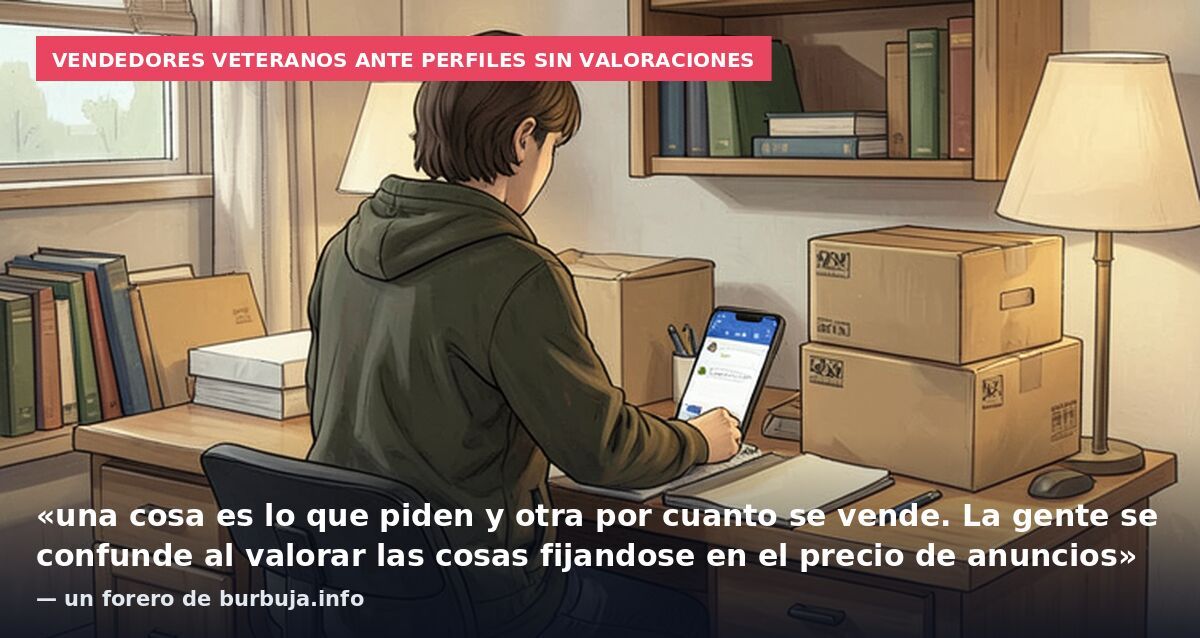 Vendedores veteranos ante perfiles sin valoraciones: «una cosa es lo que piden y otra por cuanto se vende. La gente se confunde al valorar las cosas fijandose en el precio de anuncios» — un forero de burbuja.info