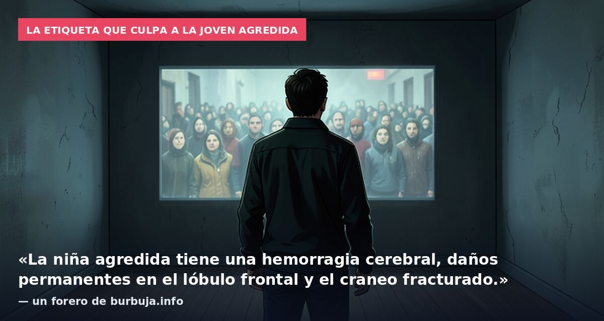 La etiqueta que culpa a la joven agredida: «La niña agredida tiene una hemorragia cerebral, daños permanentes en el lóbulo frontal y el craneo fracturado.» — un forero de burbuja.info
