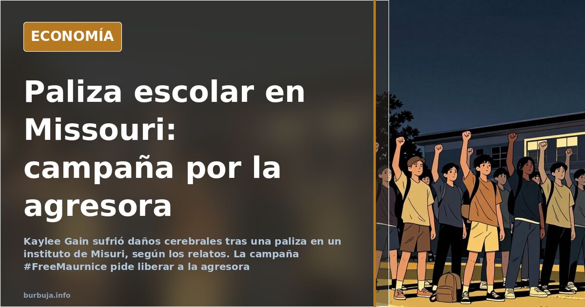 Ilustración editorial de un pasillo de instituto con taquillas cerradas, símbolo de la paliza escolar de Missouri y del caso 