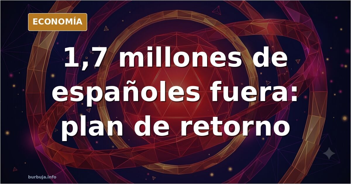 Ilustración editorial de un barco de remos con plazas vacías y una bandera española, símbolo del plan de retorno de emigrados