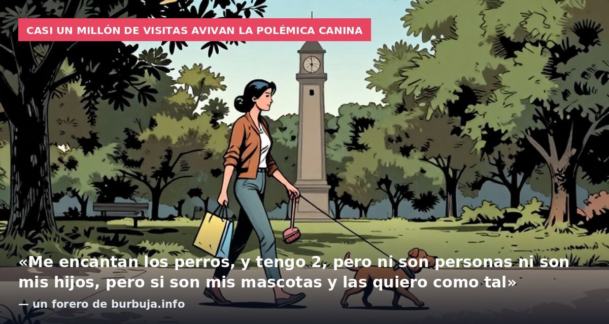 Casi un millón de visitas avivan la polémica canina: «Me encantan los perros, y tengo 2, pero ni son personas ni son mis hijos, pero si son mis mascotas y las quiero como tal» — un forero de burbuja.info