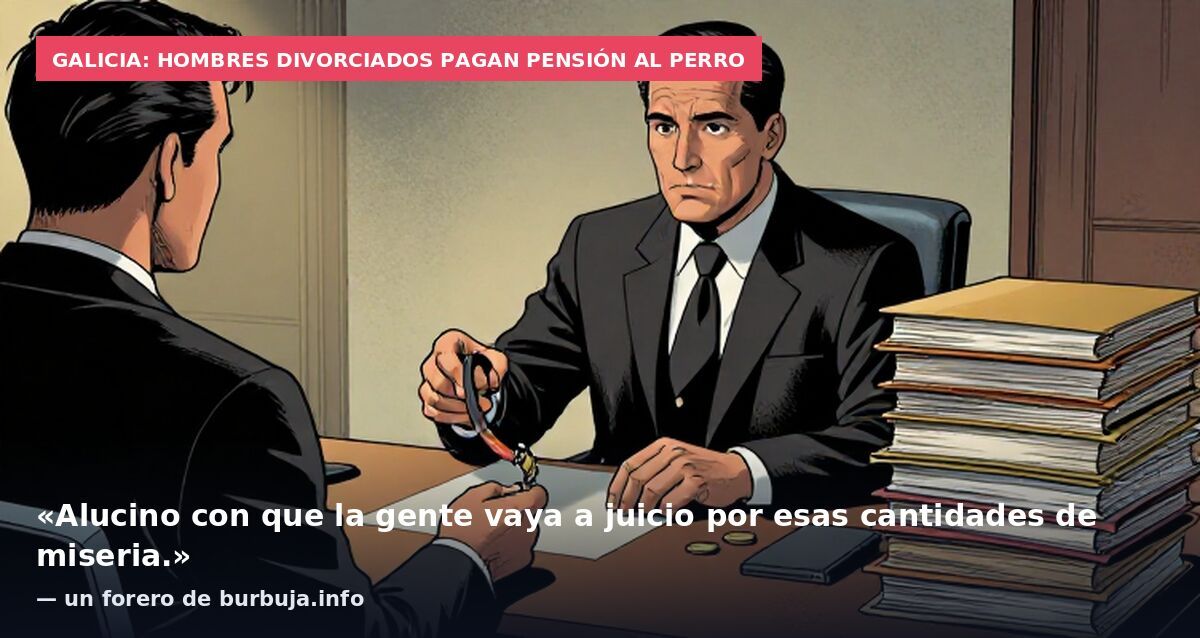 Galicia: hombres divorciados pagan pensión al perro: «Alucino con que la gente vaya a juicio por esas cantidades de miseria.» — un forero de burbuja.info