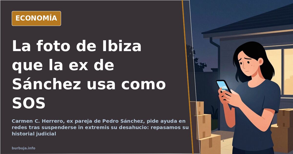 Fotografía de juventud de Pedro Sánchez en Ibiza junto a Carmen C. Herrero, su pareja de entonces, que ahora pide ayuda públi