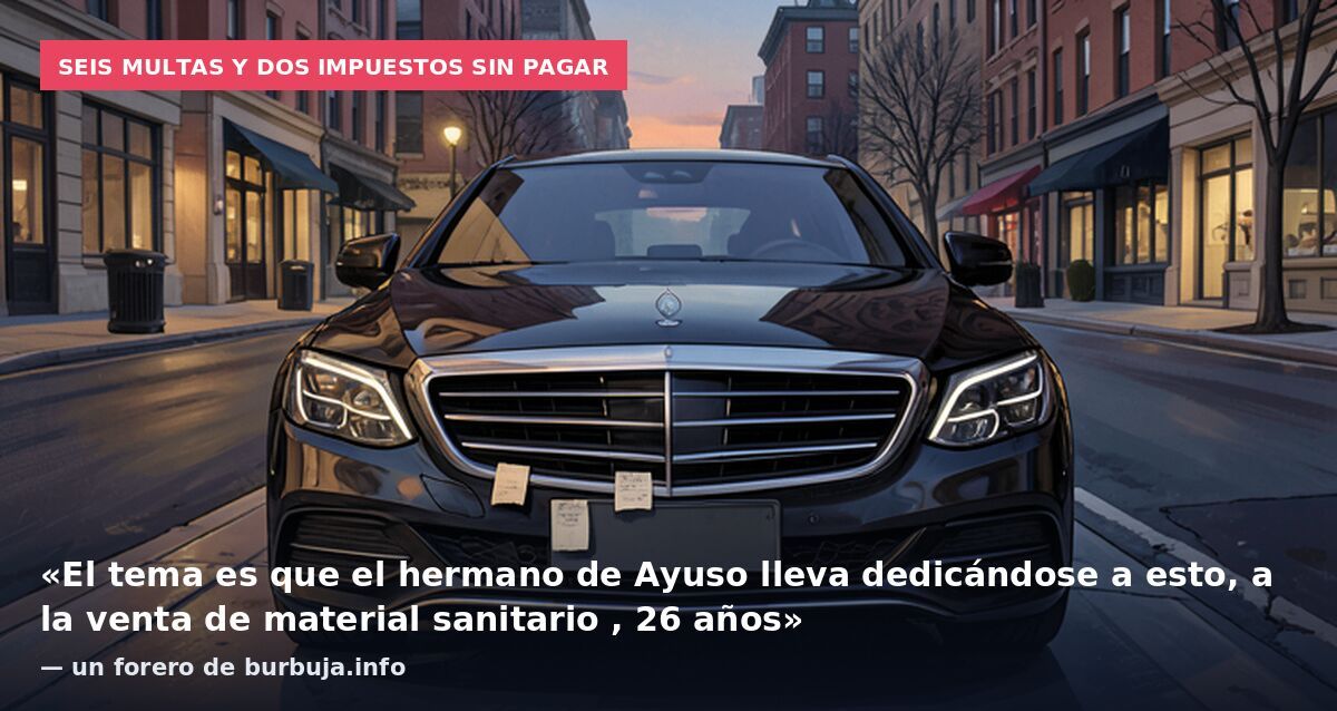 Seis multas y dos impuestos sin pagar: «El tema es que el hermano de Ayuso lleva dedicándose a esto, a la venta de material sanitario , 26 años» — un forero de burbuja.info