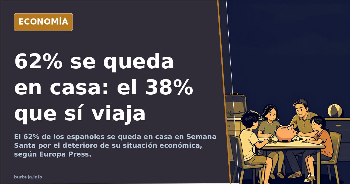 El 62% de españoles se queda en casa en Semana Santa