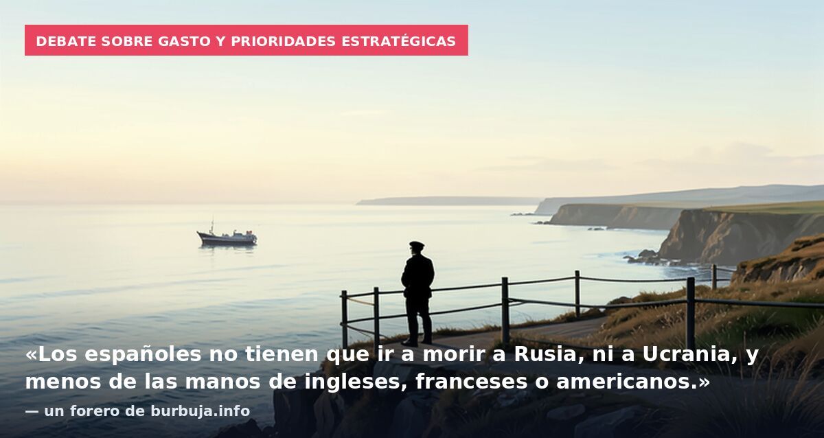 Debate sobre gasto y prioridades estratégicas: «Los españoles no tienen que ir a morir a Rusia, ni a Ucrania, y menos de las manos de ingleses, franceses o americanos.» — un forero de burbuja.info