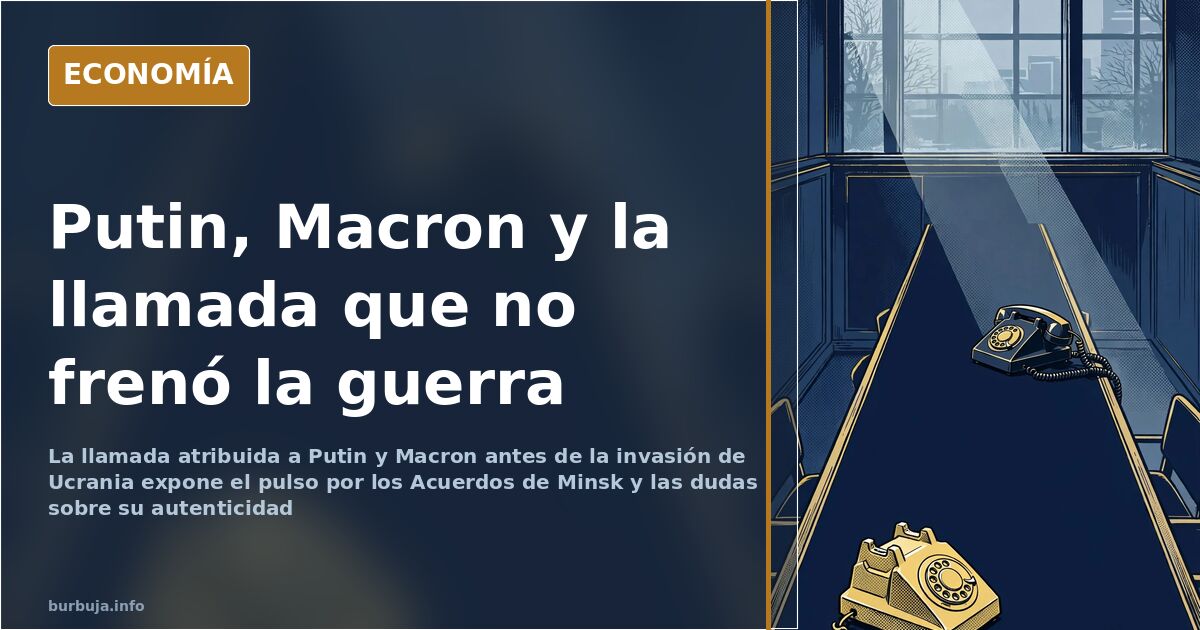 Ilustración de dos teléfonos sobre un mapa, símbolo de la llamada entre Putin y Macron antes de la invasión de Ucrania