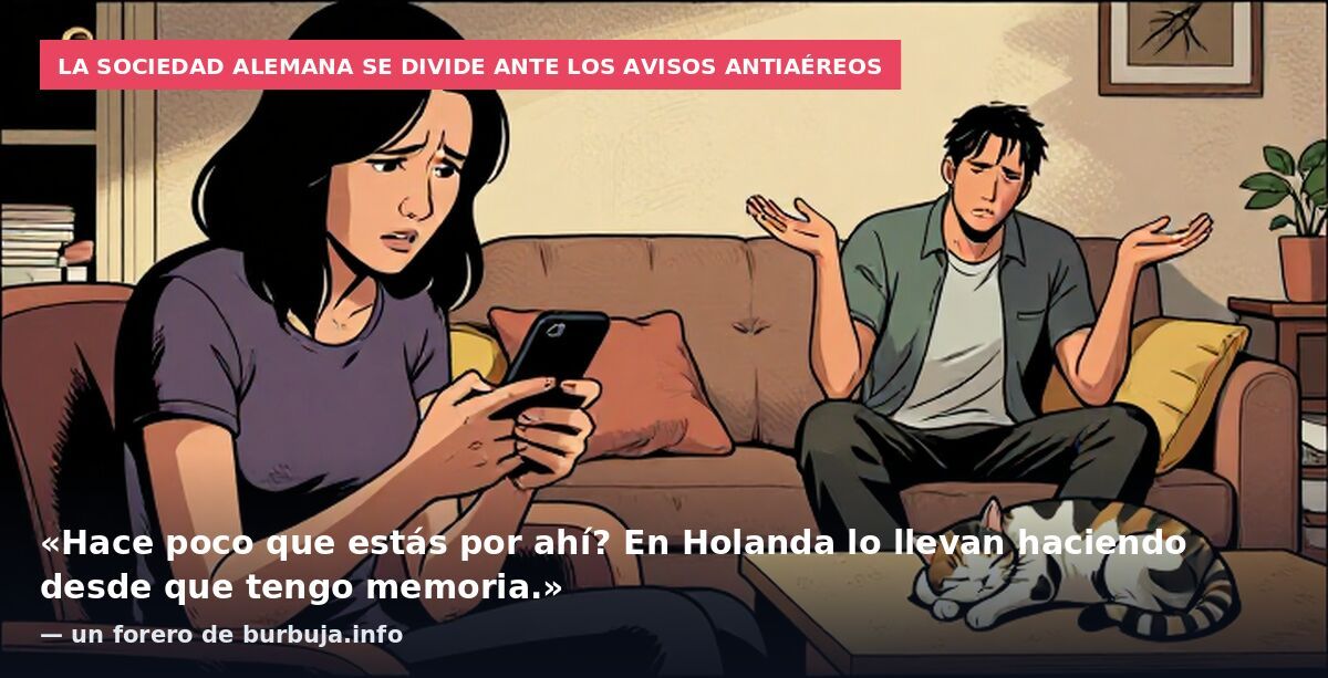 La sociedad alemana se divide ante los avisos antiaéreos: «Hace poco que estás por ahí? En Holanda lo llevan haciendo desde que tengo memoria.» — un forero de burbuja.info