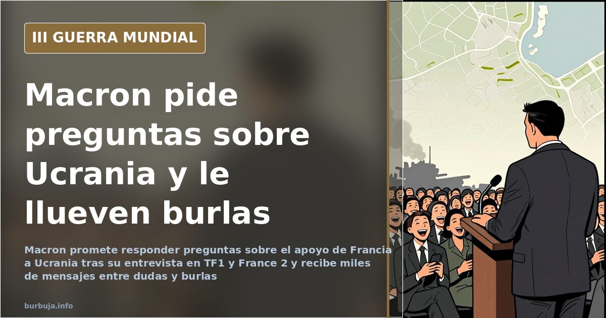 Emmanuel Macron durante una intervención sobre el apoyo de Francia a Ucrania