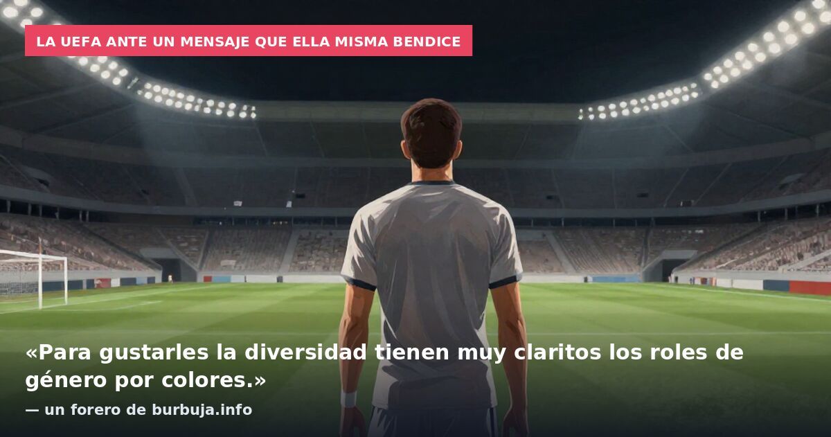 La UEFA ante un mensaje que ella misma bendice: «Para gustarles la diversidad tienen muy claritos los roles de género por colores.» — un forero de burbuja.info
