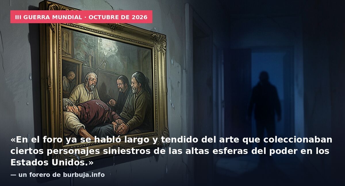 III Guerra Mundial · octubre de 2026: «En el foro ya se habló largo y tendido del arte que coleccionaban ciertos personajes siniestros de las altas esferas del poder en los Estados Unidos.» — un forero de burbuja.info