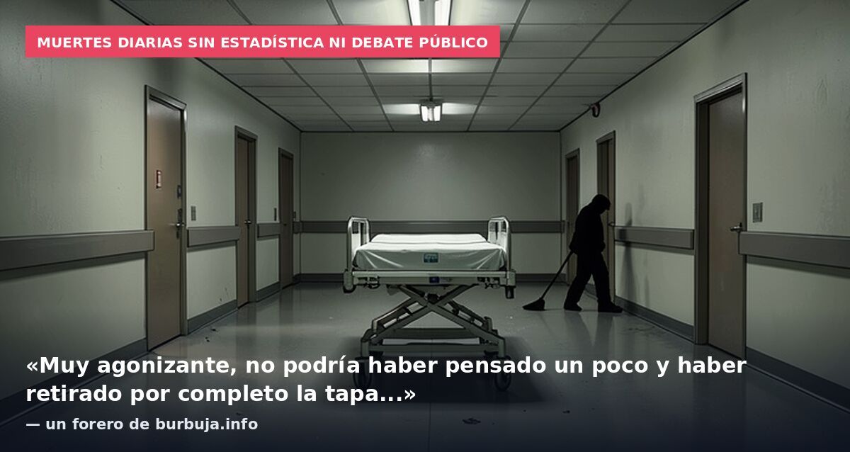 Muertes diarias sin estadística ni debate público: «Muy agonizante, no podría haber pensado un poco y haber retirado por completo la tapa...» — un forero de burbuja.info