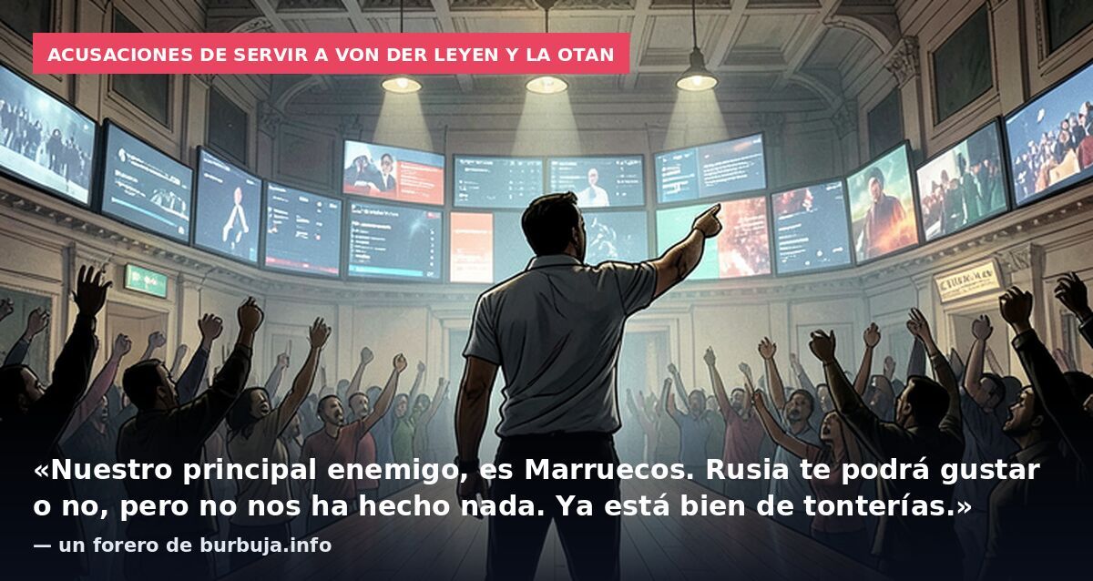 Acusaciones de servir a Von der Leyen y la OTAN: «Nuestro principal enemigo, es Marruecos. Rusia te podrá gustar o no, pero no nos ha hecho nada. Ya está bien de tonterías.» — un forero de burbuja.info